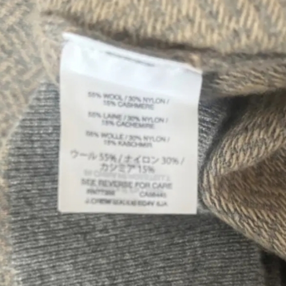 J Crew Collection | Embroidered Herringbone Cashmere Wool Sweater - Sz XS - Picture 7 of 12